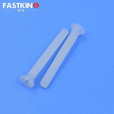 China Flat White Nylon Flat Head Cross Recessed PA66 Machine Screw for sale