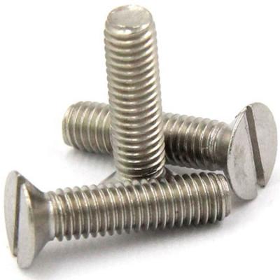 China Flat SS 304 DIN963 Slotted Countersunk Head Screw for sale