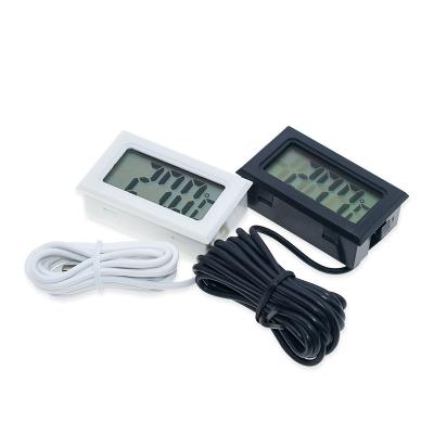 China Mini LCD Digital Thermometer Aquarium Car Water Bath Temperature Tester Detector Monitor Recessed Temperature Sensor 1M FY-10 for sale