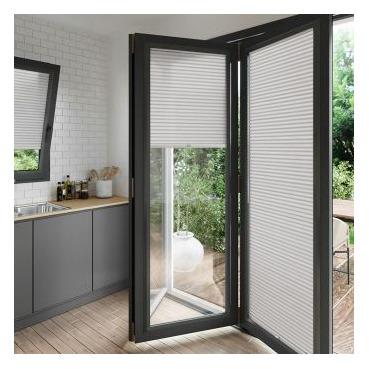 China Minimalist Honeycomb Blinds Shutter Blinds Double Insert Handle Glass Blind Key for sale