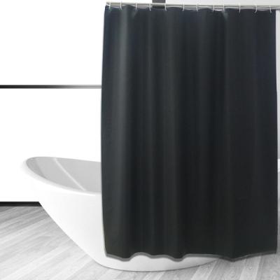 China Sustainable Shower Curtains 8g Peva Black Rust Treated Plastic Shower Curtain Liner for sale