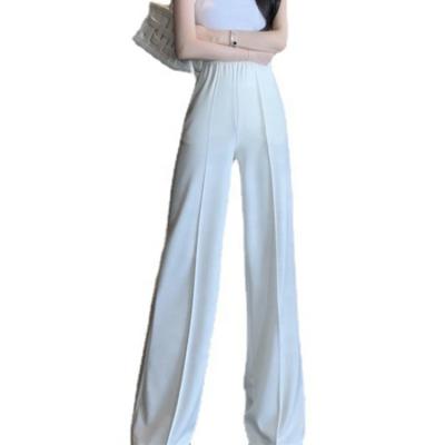 China wholesale Solid Color Casual High Waist Women Anti-Wrinkle Pants Comfortable Wide Leg Panties for sale