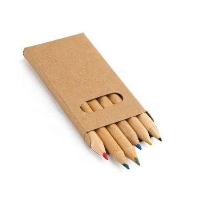 China For Kids Promotional Kids Short Color Wooden Pencil Pack Of 6 for sale