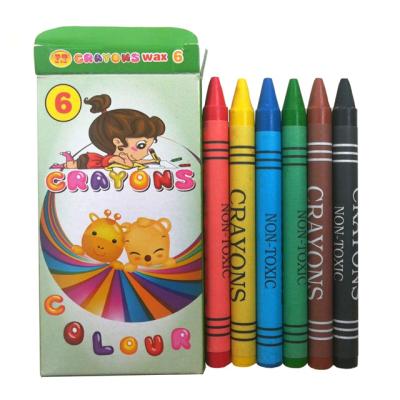 China Kids and promotion non-toxic wax crayon, crayon for kids, crayon 6 packs for sale