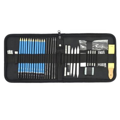 China For Artist 33 PC Drawing Artist and Sketching Pencils Set in Nylon Bag for sale