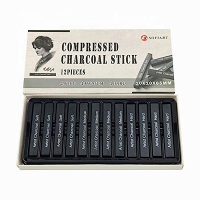 China Fine Art Sticks Assorted Square Compressed Charcoal for the Artist for sale