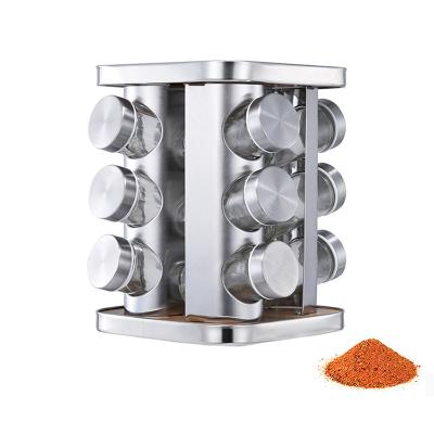 China Sustainable Luxury Spice Container Glass Bottle Seasoning Stainless Steel Salt Pepper Shaker for sale