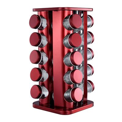 China Sustainable Reusable Labels And Mark Pen 360 Degree Rotating Round Spice Rack Organizer For Cabinet for sale