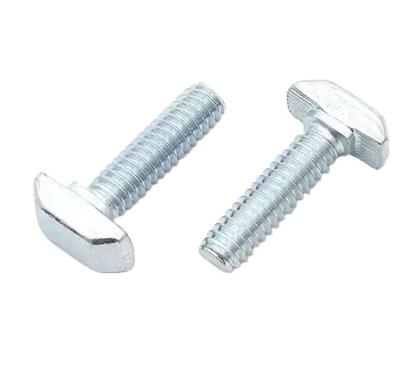 China Stainless Steel M6 M8 Hammer Head Slot 8mm Carbon Steel Grade 8.8 Profile Aluminum T-Bolt T Slooted Bolt for sale