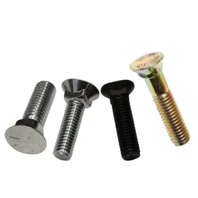 China Black Carbon Oxide Stainless Steel Class 8.8, 10.9, 12.9 Plow Bolt Flat Head Flat Head Plow Nuts And Nuts for sale