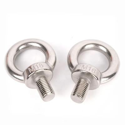 China M3 M4 M5 M6 M8 M10 Button Ring Lag Pin 304 Stainless Steel Eye Lifting Screw Eye Bolt Hook for sale