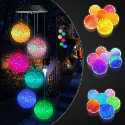 China Bedroom Solar Light Wind Chimes Color Changing LED Solar Wind Chime Patio Outdoor Moving Hanging Light for Porch, Deck, Guard for sale