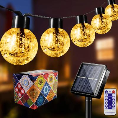 China Stainless+PP iMato Solar String Lights 60 Per String Diffused Outdoor Wall Seal Light Hanging Outdoor Solar Lights for sale