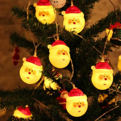 China Factory Selling Wholesale Christmas Plastic Snowman Hot Sale Santa Clause String Fairy Light Indoor Outdoor Battery Operated Decoration Lights for sale