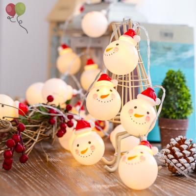 China Factory Dropshipping Plastic Christmas 2021 LED Lights Outdoor Snowman Lights Battery Box Lamp Decoration Spheroidal String for sale