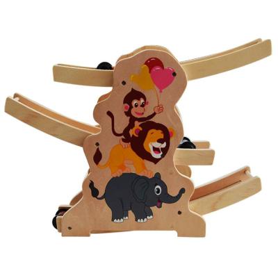 China Eco-friendly non-toxic wooden car racing game for sale