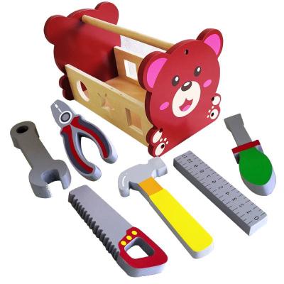 China Eco - Friendly Non - Toxic Wooden Toolbox Toy for sale