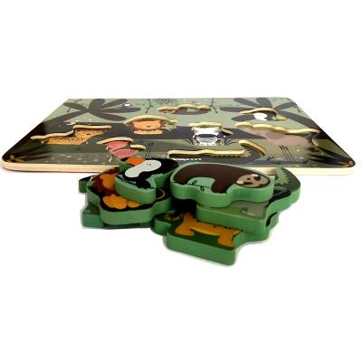 China Eco-Friendly Non-Toxic Wooden Jigsaw Puzzles Animals for sale