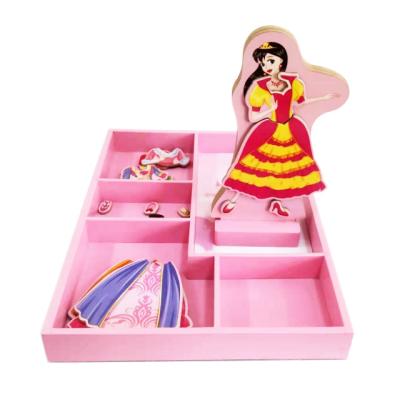 China Eco - Friendly Material Colorful Girl Dress - Up Toy Set Wooden Puzzles Other for sale