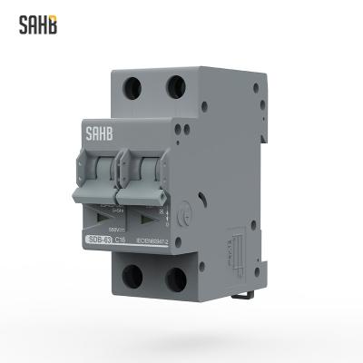 China PV Solar System SAHB TUV CE 2 Pole DC Breaker 800V 63A MCB DC Circuit Breaker for sale