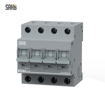 China PV Solar System SAHB 4P 1000V New Products DC Solar Circuit Breaker MCB for sale