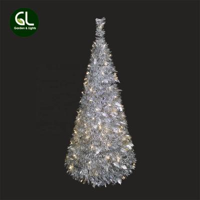 China PVC LED 4ft Pop Up Christmas Tree, 6ft Pop Up Christmas Tree, Pop Up Christmas Tree Silver for sale