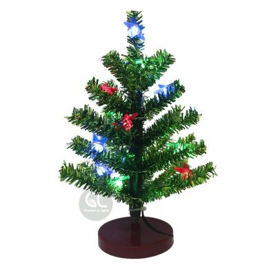 China PVC mini usb led lighted christmas tree, 8 inch mini christmas tree, christmas tree lights for sale