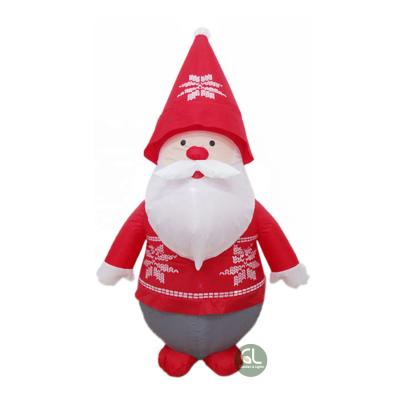 China Custom Christmas Inflatable Santa /Giant Polyester Logo LED 20ft Inflatable Santa for sale