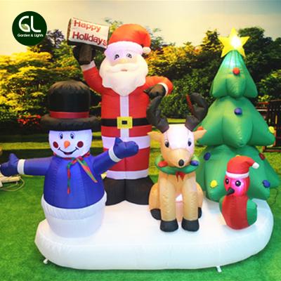 China Polyester New Arrival High Power Motion LED Airblown Christmas Snowman Inflatable Family for sale