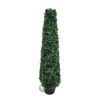 China Plants Plastic 4ft Artificial Trees, Boxwood Triple Tree, Artificial Boxwood Greenery Tree for sale