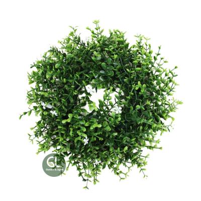 China Spring plastic decor artificial wicker umbrella garland, front entrance garland, boxwood garland for sale