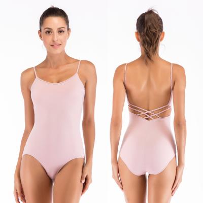 China Wholesale Custom Logo Ladies Bodysuit Solid Color QUICK DRY Solid Color Spandex Padded One Piece Basic Pink Women Jumpsuits for sale