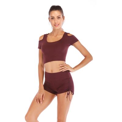 China Jiadi Breathable Sports Gym Wear Yoga Shorts Women Solid Color Active Yoga Shorts for sale