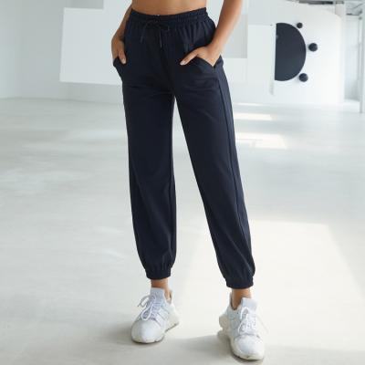 China Wholesale Custom White Women Anti-pilling Casual Sweatpants Jogging Suit Yoga Track Jogger Loose Pants With Pocket For Women for sale