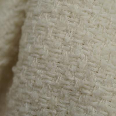 China Viable white fancy yarn, woolen fabric overcoat wool blended fabric, autumn and winter woolen fabric for sale