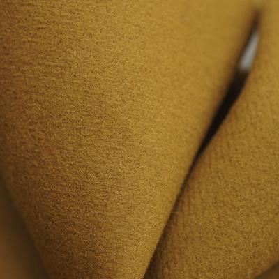 China Sustainable Stain Camel Red Malden Wool Blended Coat Woven Fabric 680g Fall Winter Wheat , Woolen Fabric for sale