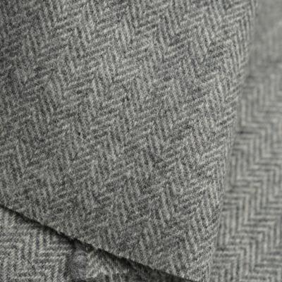 China Viable Stain Mixed Gray Herringbone Coat Thick Double Sided Wool Fabric 760g Coat, Skirt, Woolen Fabric for sale