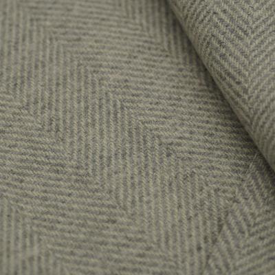 China Viable Stain Light Gray Herringbone Double Sided Alpaca Wool Fabric, Winter Thick Coat Autumn Woolen Fabric for sale