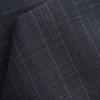 China Men's and Women's Stain Stripes Fabric 213g Spring Worsted Thin Fabric Viable, Black, Vertical and Fall Suits Wool for sale