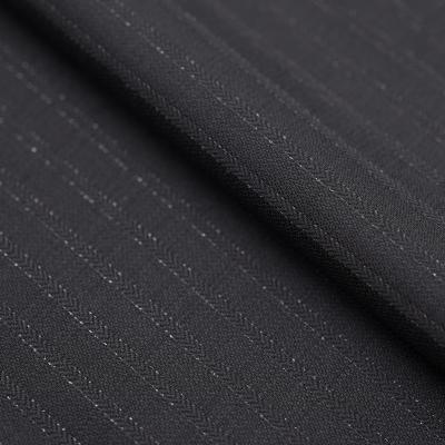 China Stain vertical stripe viable worsted wool blended fabric 282g men's and women's thin fabric spring and autumn suit wool for sale