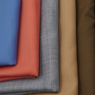 China Viable stain, plain, worsted wool, suit fabric 275g twill serge, suit jacket wool fabric for sale