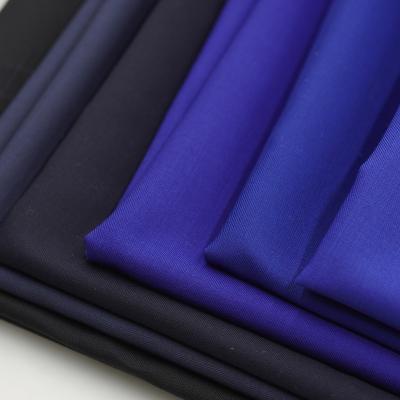 China Viable stain, plain, worsted wool, suit fabric 275g twill serge, suit jacket wool fabric for sale