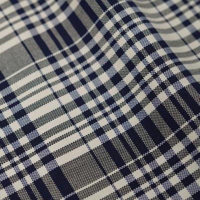 China Spring And Fall Fashion Coat Fabric 350g Viable Worsted Worsted Wool, Blue And White Stain Checked Wool for sale