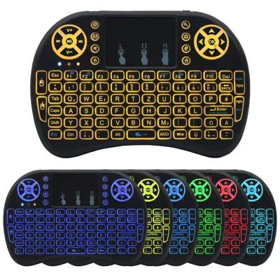 China AIR MOUSE Air i8 Backlit Mouse 2.4G Mini Wireless Keyboard Touchpad Remote Control for Android TV BOX X96 T95 M8S Backlight PC PS3 Gamepad for sale