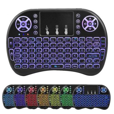 China I8 Wireless Mini Keyboard Mouse 2.4G Universal IR Remote Control AIR Learning for Android TV BOX Backlit with Fly Air Mouse for sale