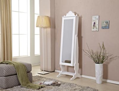 China Floor Mirror With Jewelry Storage , Tilted Mirror Jewelry Cabinet  for sale