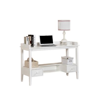 China Small Home Office Wood Computer Desk With Drawers White Paint Mdf Board for sale