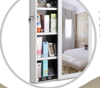 China Wall Mirror With Jewelry Storage , Sliding Door Standing Mirror Jewelry Box for sale