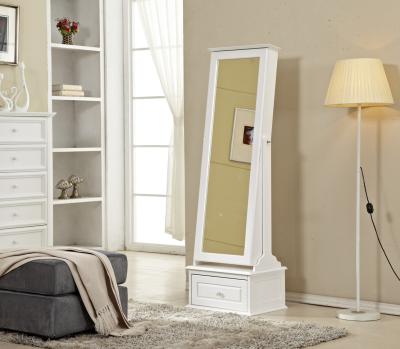 China Sturdy Large Wooden Dressing Mirror Stylish With Storage Drawer for sale