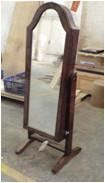 China Floor Dressing Mirror Full Length Painted Surface Finish With Jewelry Storage for sale